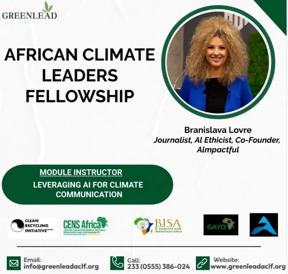 Branislava Lovre as module instructor for the African Climate Leaders Fellowship