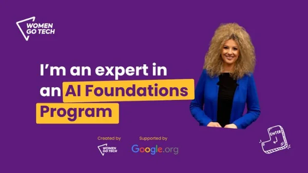 Branislava Lovre as an expert in the Women Go Tech AI Foundations Program
